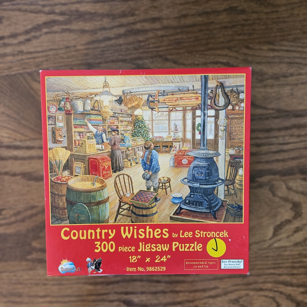 Country Wishes 300-Piece Jigsaw Puzzle - Red